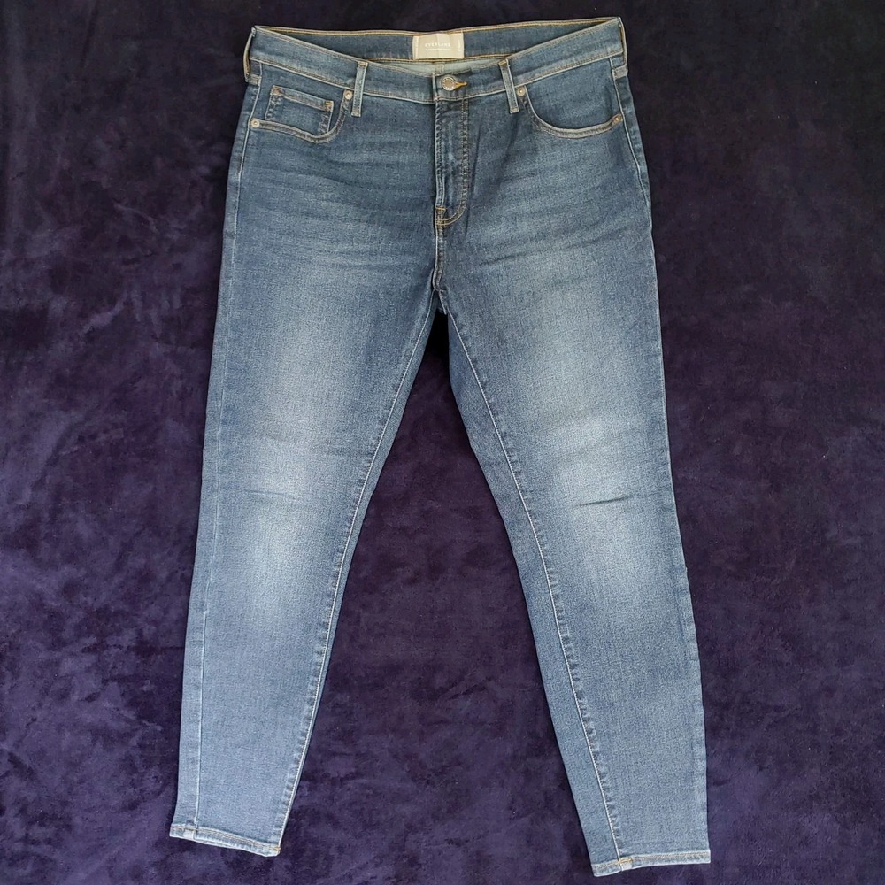 Everlane‎ The Mid-Rise Skinny Stretch Jeans Blue Denim Size 32 Regular